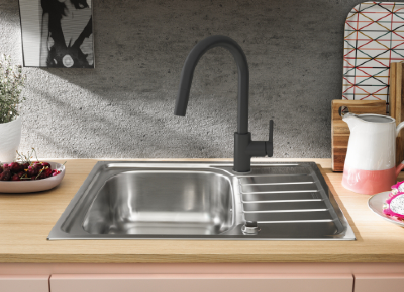 Franke Lina Keittiöhana Onyksi, jossa on Ulosvedettävä Käsisuihku 115.0626.055