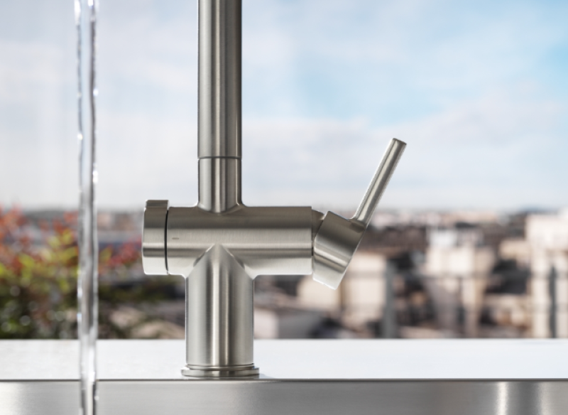 Franke Active Twist Eenhendel Mengkraan RVS-look met Uittrekbare Uitloop en Geïntegreerde Waste Bediening 115.0653.505