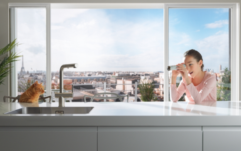 Franke Active Twist Eenhendel Mengkraan RVS-look met Uittrekbare Uitloop en Geïntegreerde Waste Bediening 115.0653.505