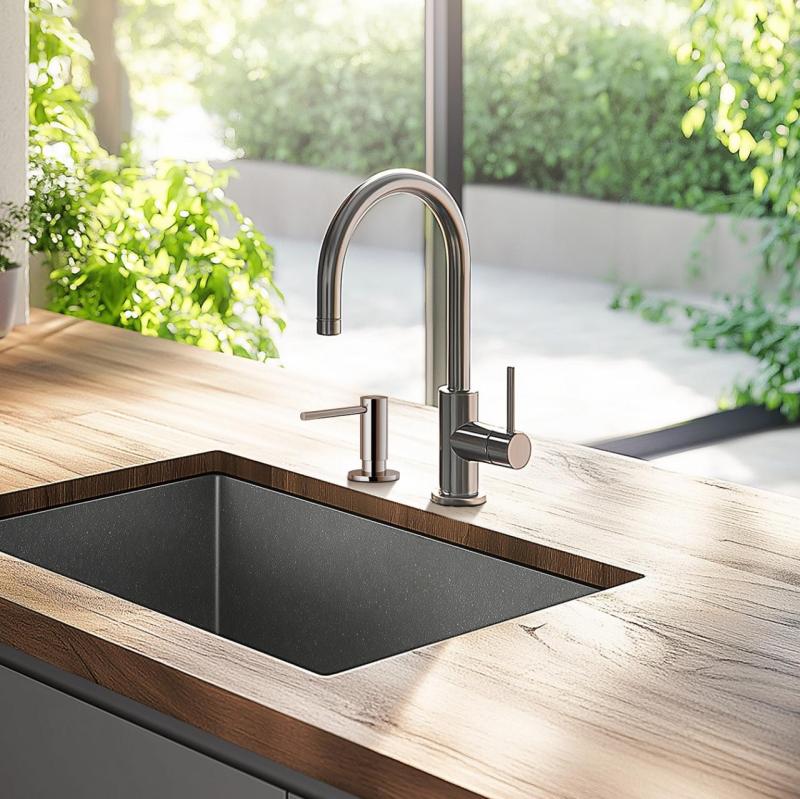 Franke Active keittiön upotettava saippua-annostelija graniitti Stone Grey Harmaa 112.0633.078