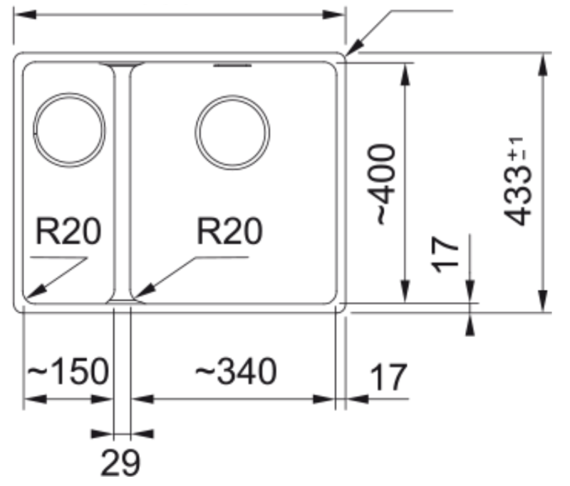 Franke Maris MRG 160-34-15 Fragranite Slate Grey Pesuallas harmaa tumma Allas Oikea Alakaappi 125.0714.607