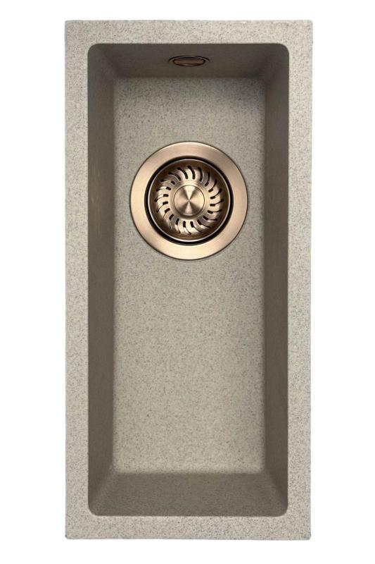 GraniteMy Universal graniitti beige hiekka pieni pesuallas 17x40 cm pinta-asennus ja tasoasennus kuparitulpalla 1208968004