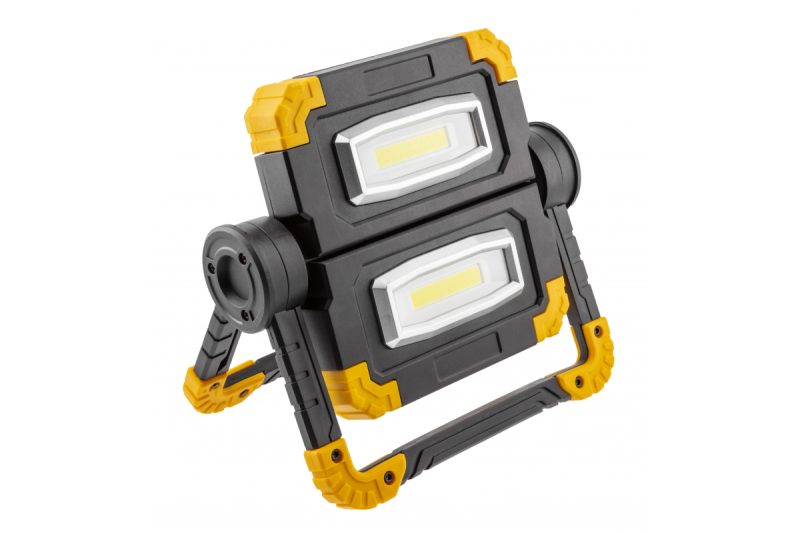 WORKY LED-tulva-valo, 2x10W COB, 1200lm, 6400K, Powerbank 5000mAh 5V 1A, USB-C, IP44