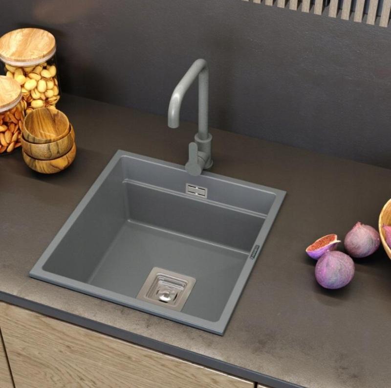 Graniittimaa Stellar Keittiöhana Harmaa kääntyvällä juoksuputkella 1208969530