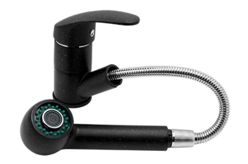 Graniteland Rhea Keittiöhana, graniitin näköinen kalkkikivi, ulosvedettävä juoksuputki ja kaksitoiminen käsisuihku 1208969536.