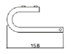 Waterevolution Flow WC-rolhouder U-vorm zonder klep chroom A130B01