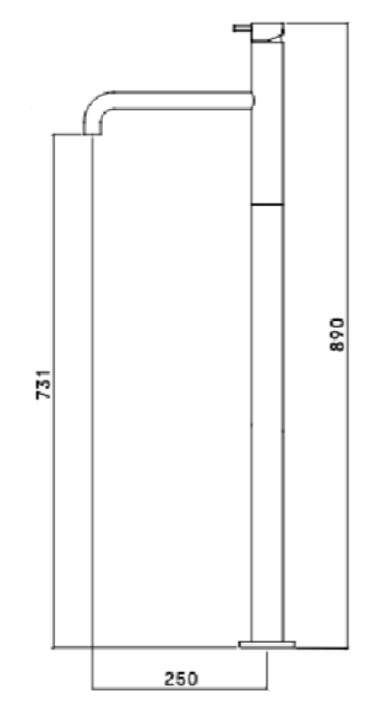 Waterevolution Flow vapaasti seisova kylpyammeen hana RST T134IE