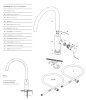 Waterevolution Flow keukenmengkraan met ronde draaibare uitloop RVS T158UIE