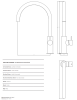 Waterevolution Flow keukenmengkraan met ronde draaibare uitloop messing T158ULE