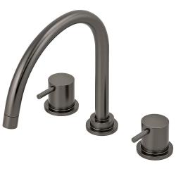 Waterevolution Flow 3-reikäinen keittiöhanaa kääntyvällä juoksuputkella ja suodatetun veden liitännällä gun metal T152UGME