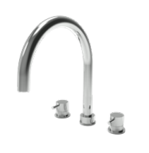 Waterevolution Flow 3-reikäinen keittiöhana kääntyvällä juoksuputkella ja suodatinvesiliitännällä, vaaleakultainen T152UWGE - Productafbeelding 6