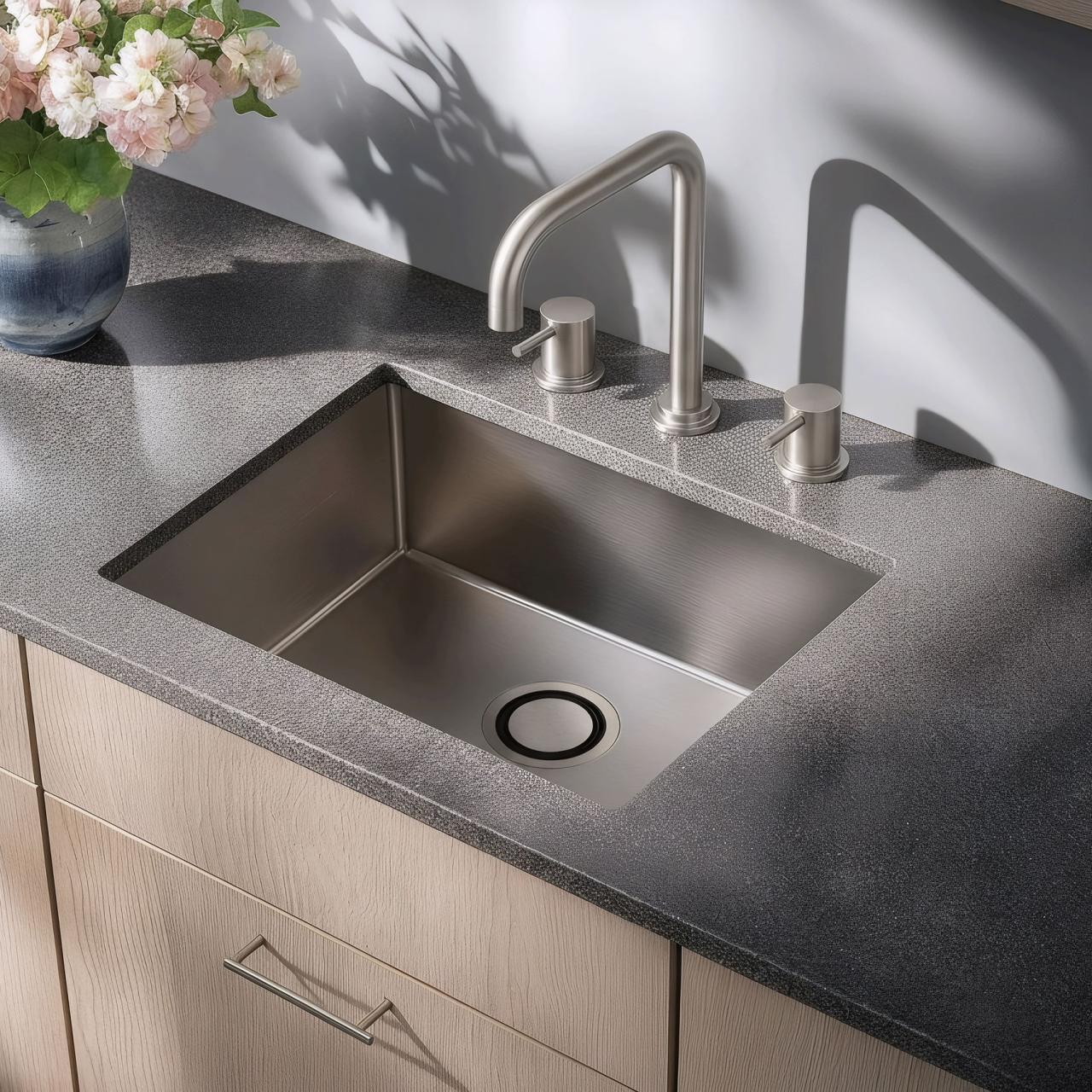 Waterevolution Flow 3-reikäinen kulmakeittiöhana kääntyvällä juoksuputkella ja suodatetun veden liitännällä ruostumaton teräs T152HIE - Productafbeelding 2