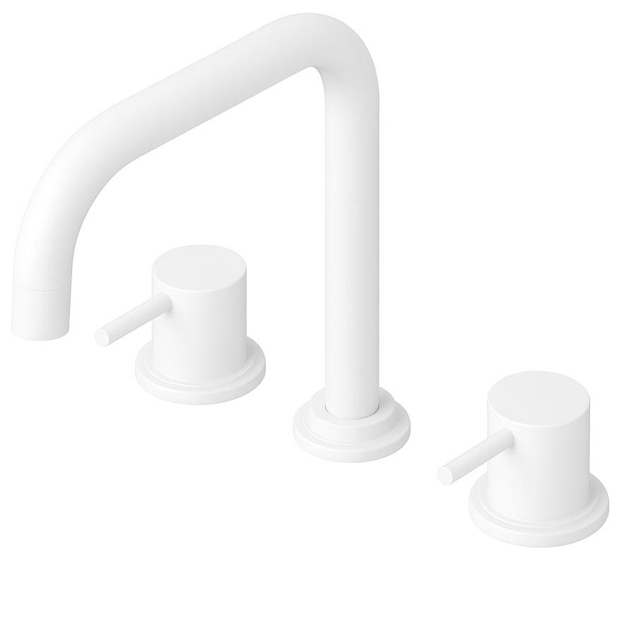 Waterevolution Flow 3-reikäinen kulmakeittiöhana kääntyvällä juoksuputkella ja suodatetun veden liitännällä, valkoinen T152HBR - Productafbeelding