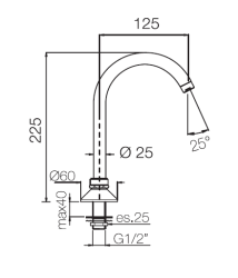 PB Pedal Line hana ulostulo kromi tiskipöydälle tai pesuallaspöydälle 1208969764