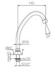 PB Pedal Line hana, kromi, työtaso- tai pesuallasasennukseen 1208969771