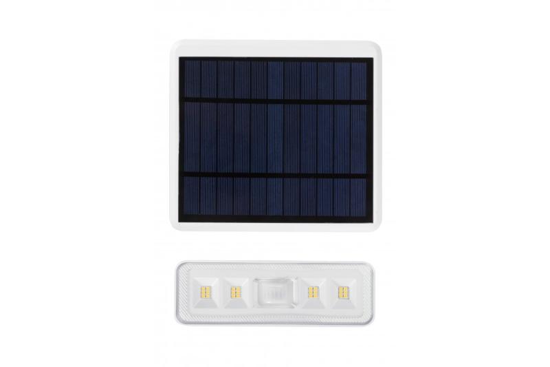Aurinko-valaisin liikkeen- ja hämärätunnistimella DAVOS, LED, 1000lm, 4000K, 2000mAh, IP54, valkoinen