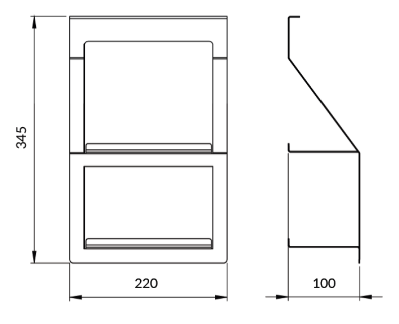 Epka Luxion Kaksinkertainen Teline Keittiökiskolle Metalli Musta 1208969967