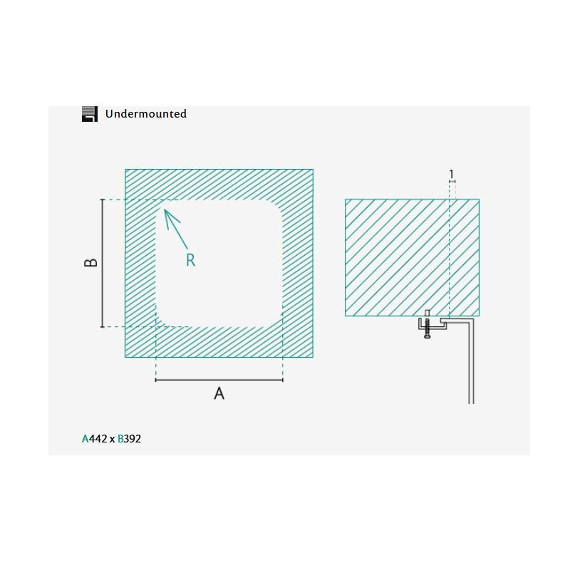 Banka IB4540 RVS Pesuallas 45 x 40 cm Alakaappi 1208970044
