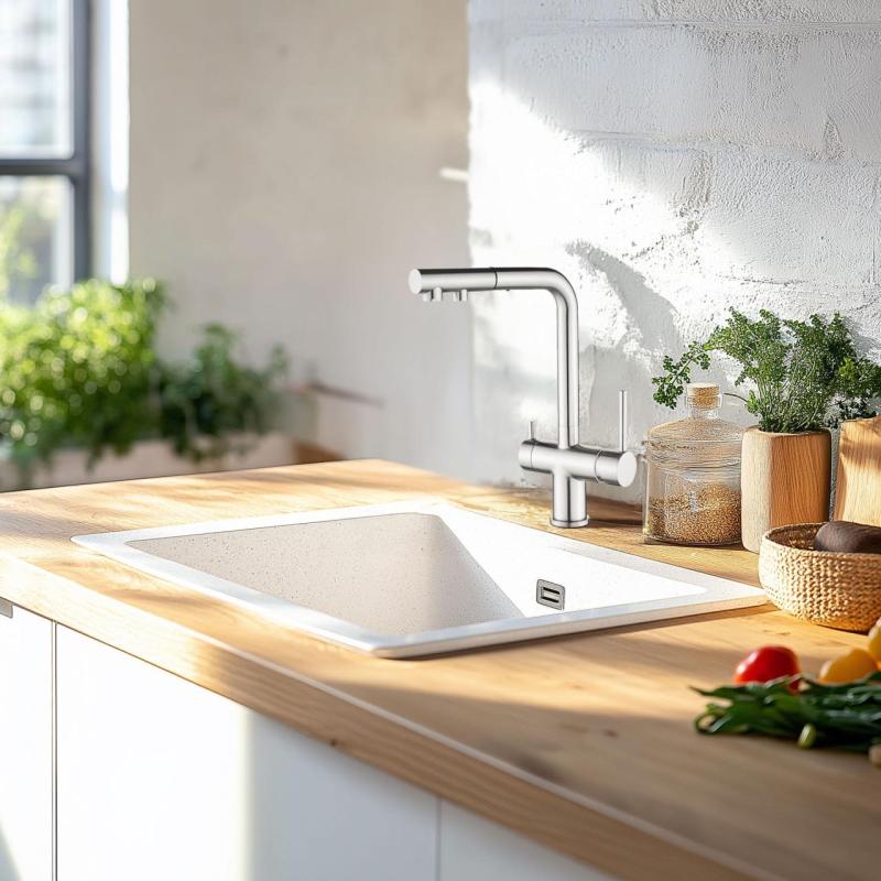 Ausmann Ellington 3-Tie Keittiöhana Ulosvedettävällä Juoksuputkella ja Suodatetulla Vedellä – RST - 1208970082