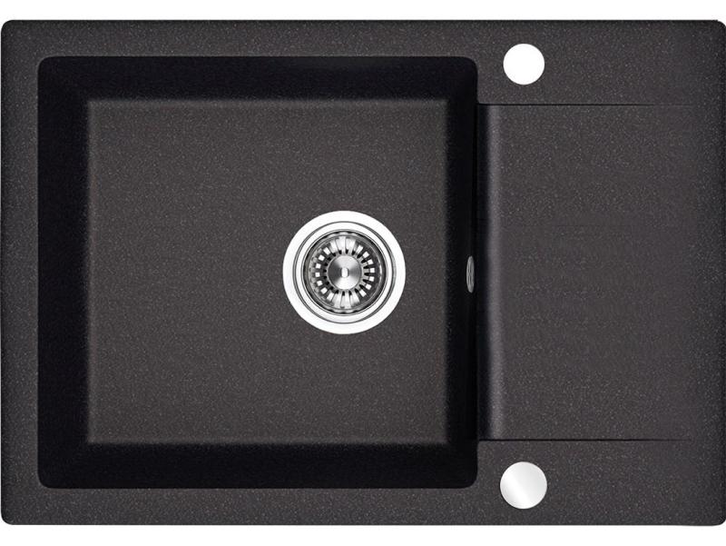 Aquadesign Kensley Graniittinen Päällinen Pesuallas Antrasiitti pienellä Kuivausalueella 65 x 44 cm 1208970085