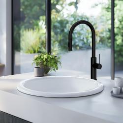 Ausmann Ceramic Brook keraaminen valkoinen pyöreä pesuallas päälle asennettava 1208970092