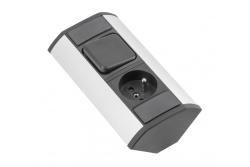 MINI kulmanjatkos kytkimellä ja maadoitetulla pistorasialla 230V 16A