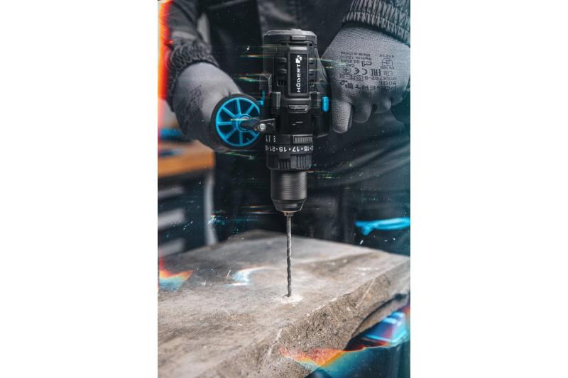 Högert tehokas akkukäyttöinen iskuporakone, harjaton, 18V