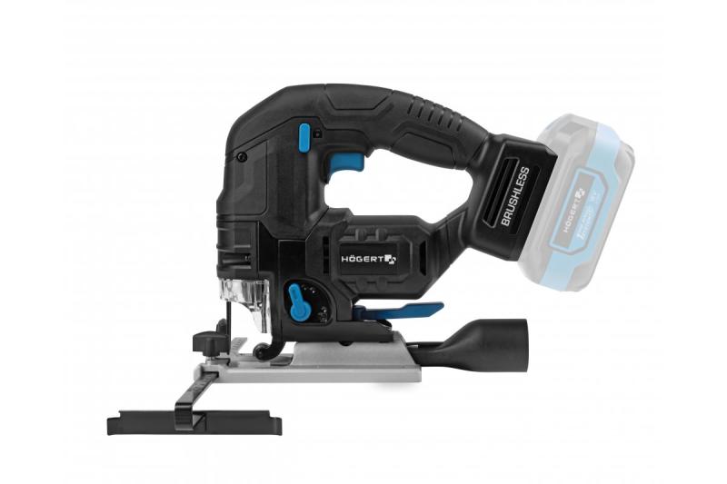 HÖGERT akkupistosaha, 18V, tärinänvaimennuskahva - ilman akkua