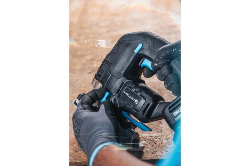 HÖGERT akkupistosaha, 18V, tärinänvaimennuskahva - ilman akkua