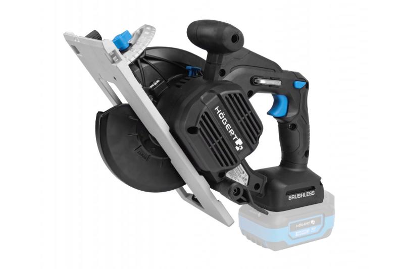 HÖGERT akkusirkelsaha, 18V, ilman akkua, pölynimuriliitäntä