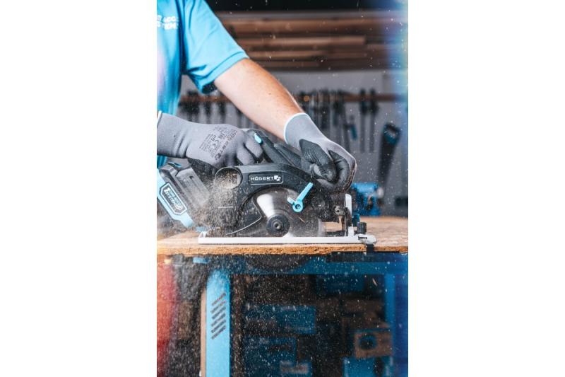 HÖGERT akkusirkelsaha, 18V, ilman akkua, pölynimuriliitäntä