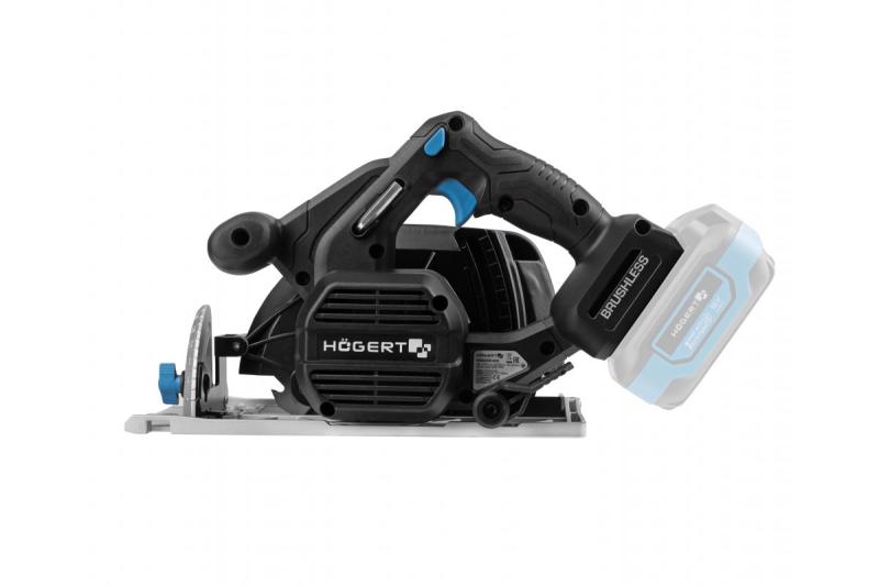 HÖGERT akkusirkelsaha, 18V, ilman akkua, pölynimuriliitäntä