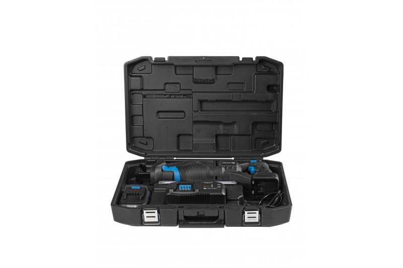 HÖGERT akku-pistosahasarja, 18V, harjaton, akku, laturi, tarvikkeet