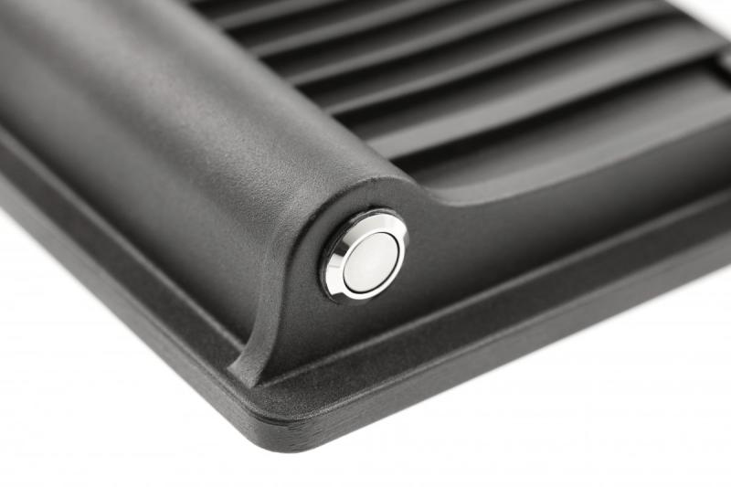 Auringontulva-valo LUMOS II, LED, 3000lm, 6400K, 2x2600mAh vaihdettava, IP65, musta