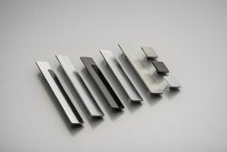 Zamak handle HILL Shape art C=128mm brushed steel