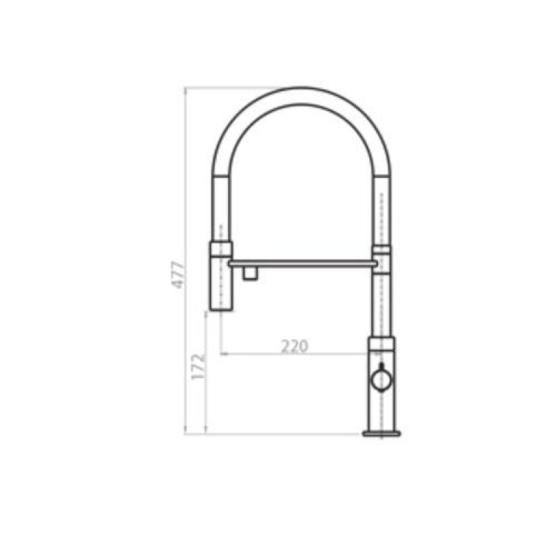 Ausmann Claridge 3-tie keittiöhana joustavalla juoksuputkella ja suodatetulla vedellä – Antrasiitti – 1208970500