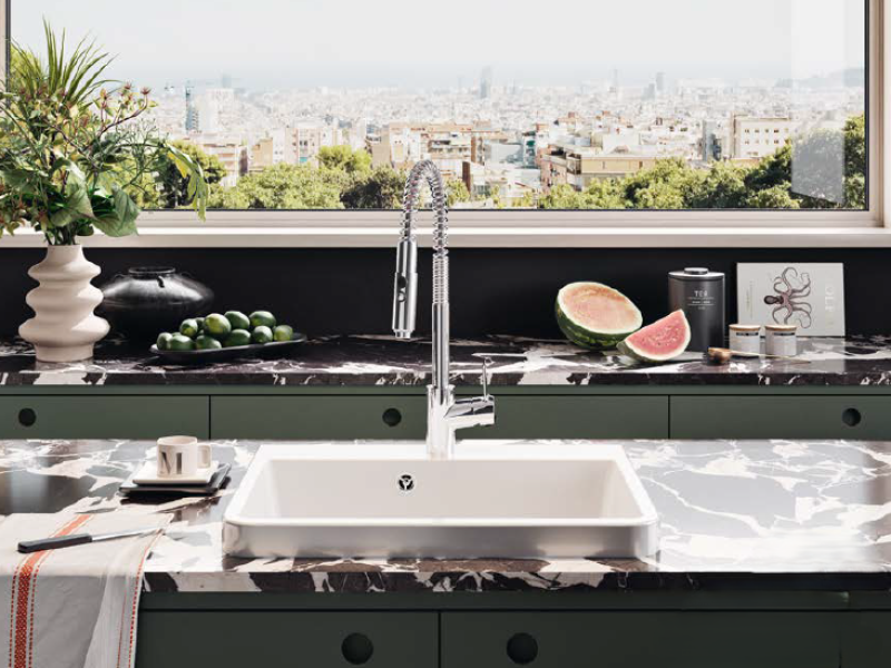 Ausmann Ceramic Frost Keraaminen Valkoinen Pesuallas - Pöytätasolle asennettava 510 x 506 mm hanareikätasolla 1208970516