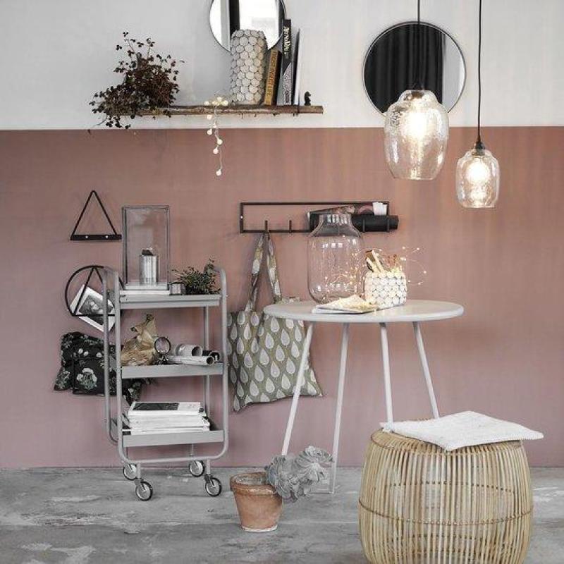 Outlet pyöreä 40cm peili Reflektion mattarauta/musta - House Doctor olohuoneeseen Fk0201