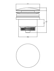 Waterevolution Flow afvoerplug 1.1/4 PVD harjattu kulta M199VAL1WGE