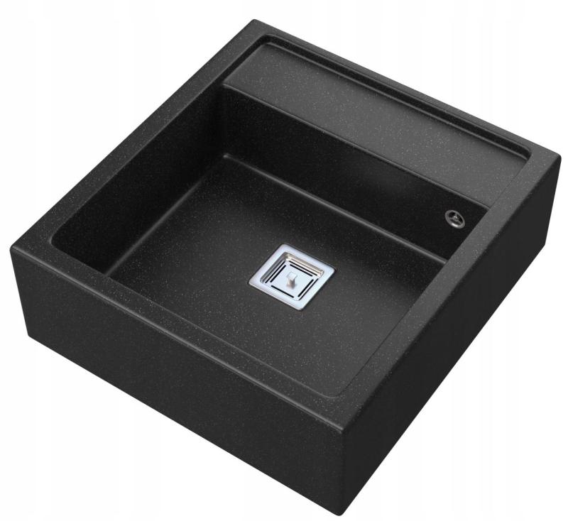 Graniteland Arno Graniitti Arduin kova kivi ulkonäkö Upotettava pesuallas 582x620mm RST neliö Tulppa 1208970600