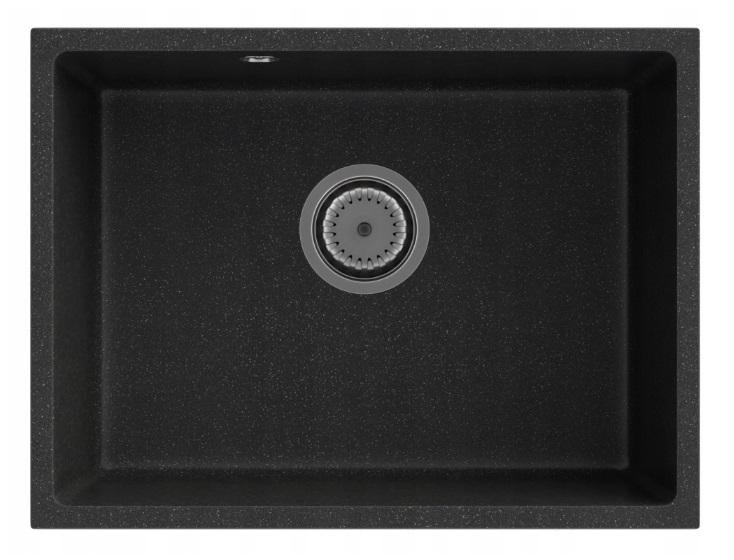 Graniittimaa Solo Graniittinen Valkoinen Altaan Alapuolinen 535x400 mm ruostumattomasta teräksestä valmistetulla tulppa 1208970635 - Productafbeelding 2