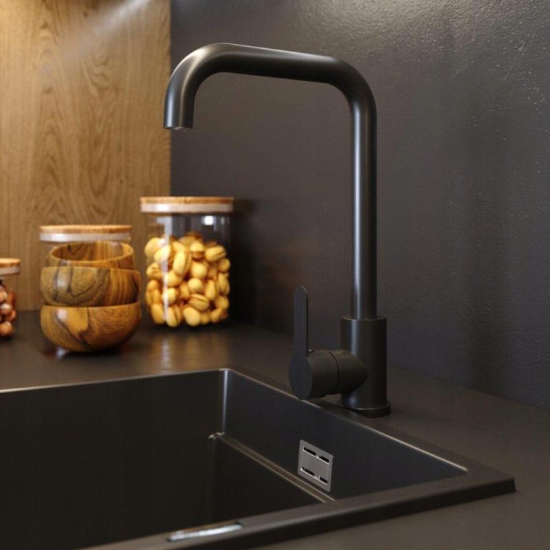 Graniteland Stellar Keittiöhana Musta kääntyvällä juoksuputkella 1208970671