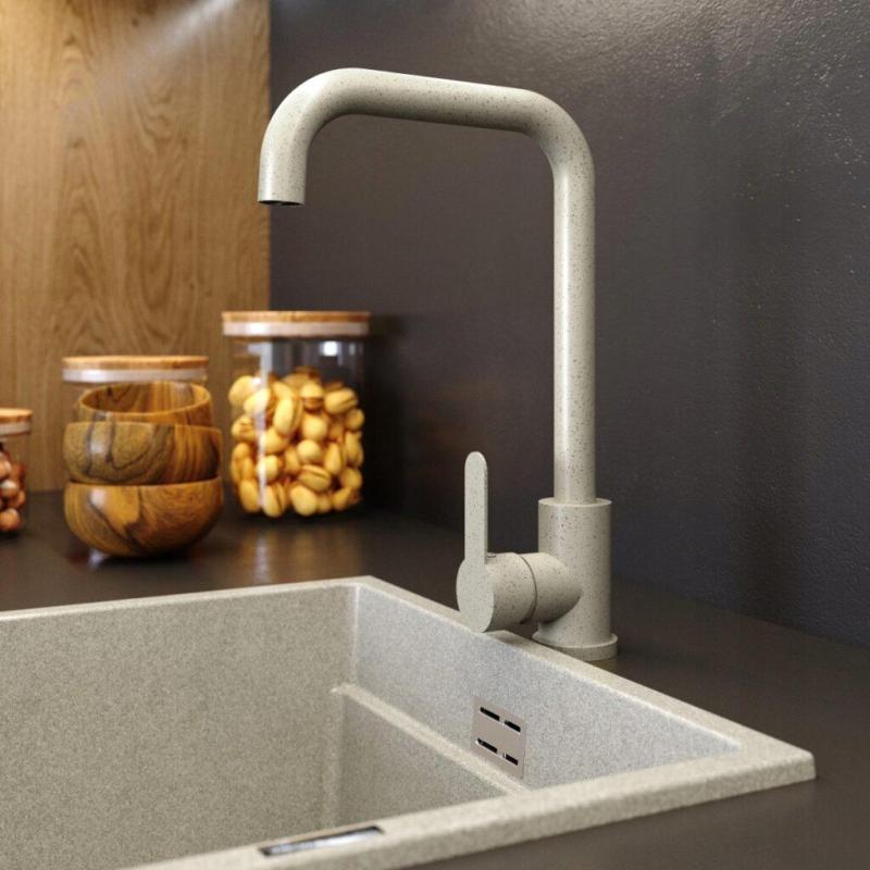 Graniittimaa Stellar Keittiöhana Beige hiekka kääntyvällä juoksuputkella 1208970672