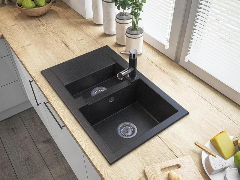 Graniteland Ceres Keittiöhana Graniitin näköinen vedettävällä juoksuputkella ja kaksitoimisella käsisuihkulla 1208970706