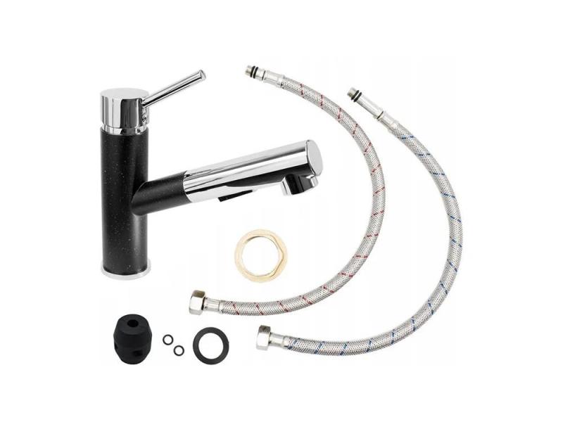 Graniteland Ceres Keittiöhana Graniitin näköinen vedettävällä juoksuputkella ja kaksitoimisella käsisuihkulla 1208970706