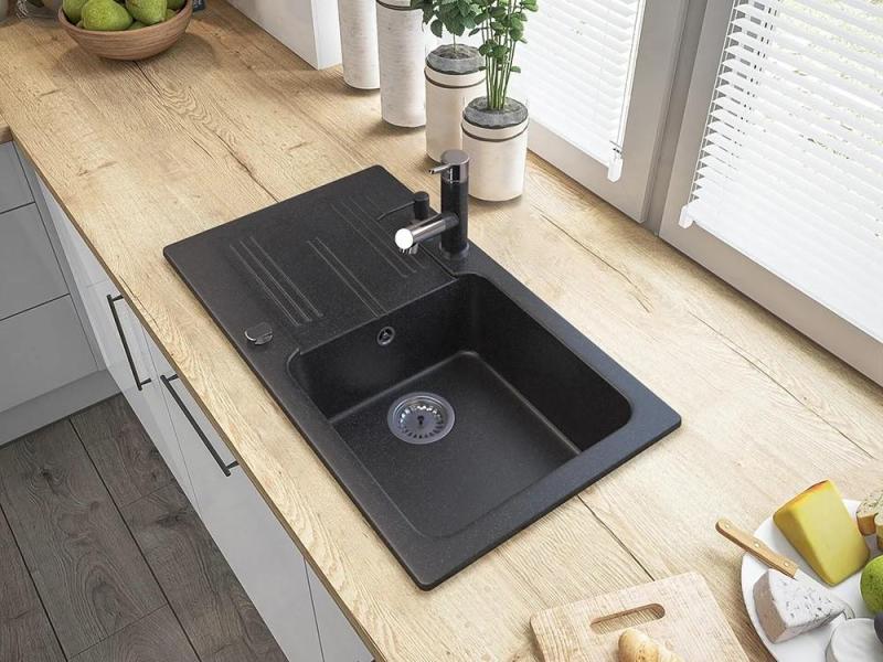 Graniteland Ceres Keittiöhana Graniitin näköinen vedettävällä juoksuputkella ja kaksitoimisella käsisuihkulla 1208970706