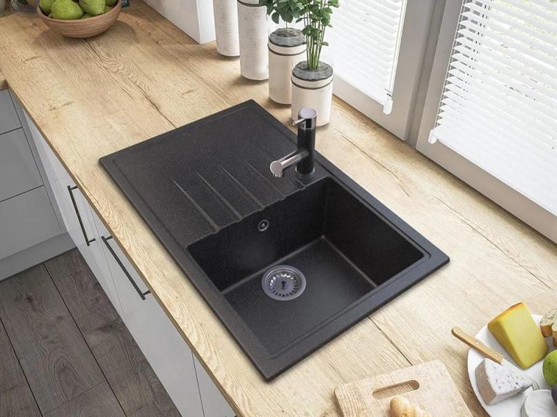 Graniteland Ceres Keittiöhana Graniitin näköinen vedettävällä juoksuputkella ja kaksitoimisella käsisuihkulla 1208970706