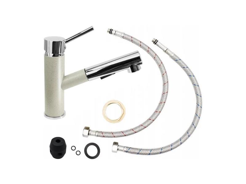 Graniteland Ceres Keittiöhana Beige Hiekka, Vedettävällä Juoksuputkella ja Kaksoistoiminnolla Käsisuihkulla 1208970708