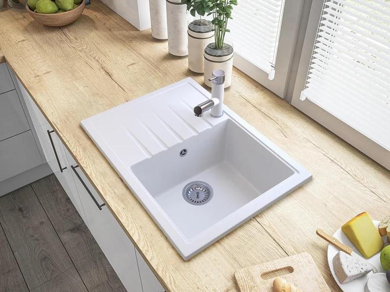 Graniteland Ceres Keittiöhana Valkoinen, jossa on Ulosvedettävä Juoksuputki ja Kaksitoiminen Käsisuihku 1208970709