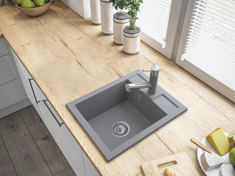 Graniteland Ceres Keittiöhana Harmaa, jossa on Ulosvedettävä Juoksuputki ja Kaksitoiminen Käsisuihku 1208970710